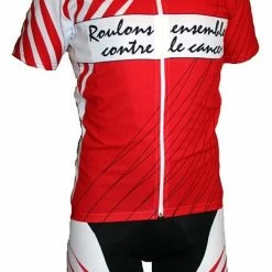 Tenue "Roulons Ensemble Contre Le Cancer" Rouge : Maillot MC + Cuissard